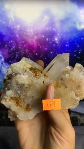 Bụi đá Thạch Anh tự nhiên màu vàng Citrine còn nguyên sơ năng lượng thiền định cực mạnh 154