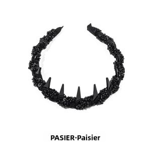 Platinum Parisian Princess Hairband Handmade Beaded Pressed Hair Headband Elegantly Petite Fragrance Style Fashion Accessory