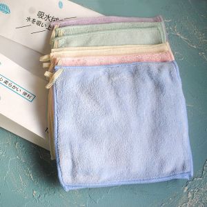 Soft Coral Fleece Hand Towels for Kids 10 Pieces Toddler Face Towels Nursery Soft Absorbent Children Towels Macaron Colors