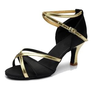 Women Latin Shoes for Dancing Woman/Girls/Ladies Ballroom Shoes Modern Tango&Salsa Medium Heels Dance Shoes Practice Sandals 7cm