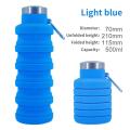 1pc Collapsible Water Bottle, Reuseable BPA Free Silicone Foldable Bottles Portable Hiking Cup For Outdoor Mountaineering Tours. 