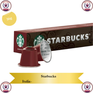 Starbucks Italian Style Roast Coffee Capsules for Nespresso Systems 50 Count Variety Pack 100% Arabica Beans Rich Flavor Good Crema 56g