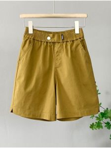 Pure Cotton Straight Leg Short Pants Womens Summer New Loose Slimming Large Size Casual Sports Thin Straight Short Pants