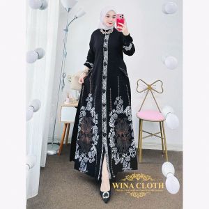 COD - Gamis Rayon Premium Gamis Twill Terbaru 2024 Kondangan Mewah Gamis Jumbo Elegan Gamis Hits Populer
