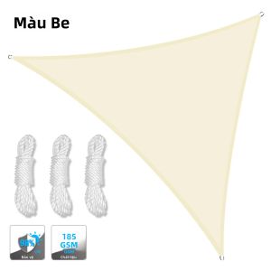 5x5x 5/2X2X2M Chống Nước Mặt Trời Nơi Trú Ẩn Tam Giác Che Nắng Bảo Vệ Ngoài Trời Tán Vườn Hiên Bể bóng Đường Bạt Phủ Bóng Vải