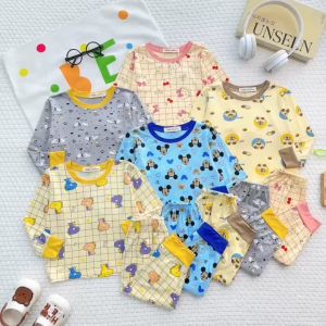 Bộ Dài Tay Thun Lạnh MINKY MOM In Hình Động Vật Dễ Thương Cho Bé 0-8 Tuổi Phù hợp Bé Từ 7 -26kg