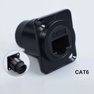 1Pc D Type Panel Mount Connector Module RJ45 CAT6 USB 2.0/3.0 Type-C High definition vide Jack Socket Metal Electronic Connector