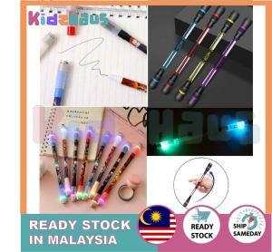 1Pcs Colorful LED Light Finger Rotating Gel Pen for Kids and Adults Finger Playing Matting Pen School Office Set Fun Game