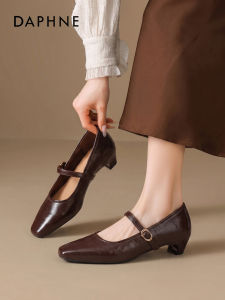 Daphne | French Mary Jane Womens Coarse Heel Shoe