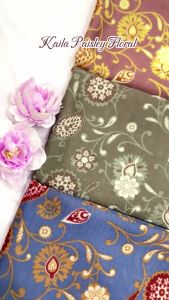 Elzatta KAILA PAISLEY FLORAL Hijab scarf terbaru adem nyaman hijab mudah dibentuk