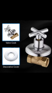 BATHKITCHZ Premium Brass 1/2" Full Turn Stopcock 3/4“ Quarter Water Stop Cock Shower Valve Control