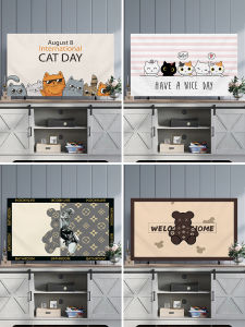 TV Dust Cover Sets Scandinavian Accessible Luxury 65-Inch 55-Inch Wall-Mounted Violent Bear New Arrival LCD Cover Cloth Cover