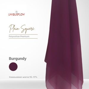 hijab plain square aromatic segi empat jahit mudah di bentuk