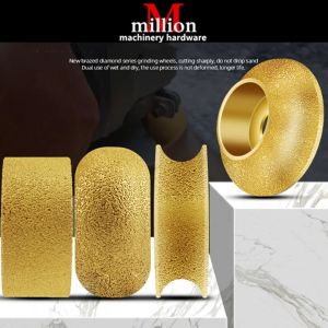 15mm 20mm 25mm French / Rome / Flat / Curve Side Stone Edge Grinding Head Angle Grinder Grinding Disc Diamond Polished Stone