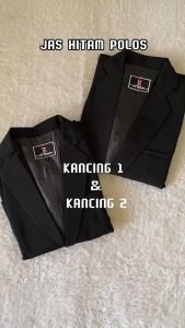 Jas Pernikahan Pria Hitam Polos Kancing 1 Ukuran S-XXL