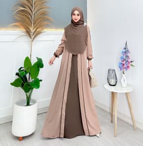 NEW GAMIS AZZAHRA SET HIJAB PASHMINA SEGITIGA OVAL TERLARIS