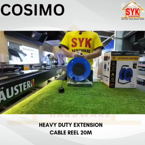 SYK COSIMO CR-720 CR-730 Extension Cord Reel 4G Cable Reel Heavy Duty Cord Reel Penyambung Wayar 30Meter 20Meter