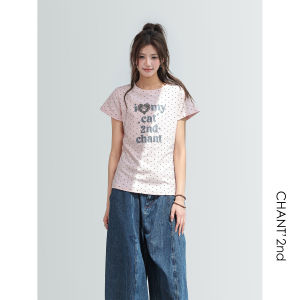 CHANT2nd | Slimming Design Short Sleeve T-Shirt Short