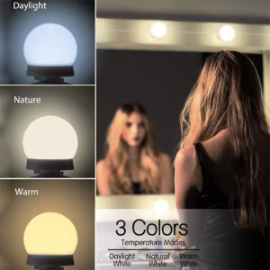 2025 Make Up Mirror Vanity Light 10 Dimmable Bulb Adjustable Color Brightness Light Stick On For Makeup Table Dressing