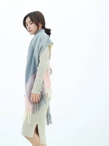 Winter Neck Scarf Women Scarf Winter Shawl For Woman Cashmere Winter Scarf Perempuan 圍巾披肩保暖 Selendang Bahu Perempuan Warm Winter Autumn Long Scarves Christmas Thick Winter Scarf