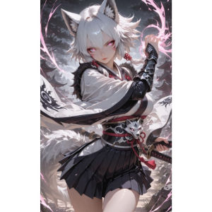 Kayou | DIY Anime Female Warrior Portrait Oil Painting By Number on Canvas Home Decor for Living Room Bedroom Handmade Hobby Gift