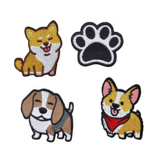 Cartoon Dog Iron On Patches Bundle Mixed Puppy Embroidery Heat Transfer Applique Set Washable Stickers for Jeans Backpack