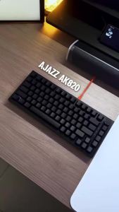 AJAZZ | Ajazz AK820 Wired Gaming Mechanical Keyboard Side Engraved Keycap Adjustment Knob Computer Office Mechanical Keyboard DIY