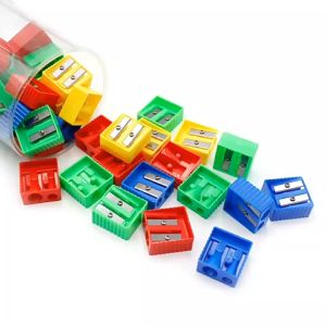 Double Hole Pencil Sharpeners 4colors Assorted student School Supplies Stationery Assemble on your own 24pcs/Pack