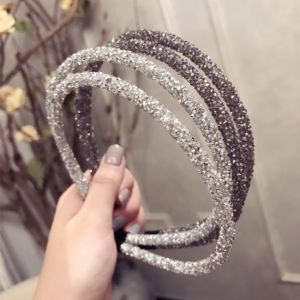 Double Full Rhinestone Non-slip Headband for Ladies Korean Hair Accessories Retro Simple Hair Band Crystal Thin Headbands