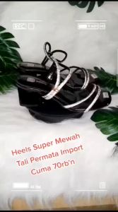 EL STORE - HEELS INARA PREMIUM TALI PERMATA TINGGI 5 cm PRODUK TERBARU