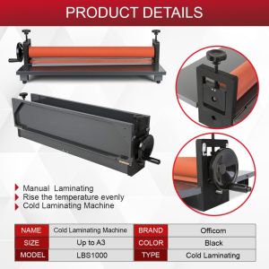 Unicorn Foldable Hand-Operated Cold Laminator with Bubble-Free Laminating Thickened Rubber Rollers