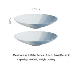 Luxurious Black and White Creative Salad Plate