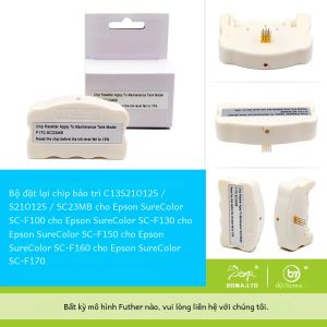Epson SureColor F170 F100 F130 F160 SC-F100 SC-F130 SC-F160 SC-F170 Máy In Chip Resetter SC23MB Bình Bảo Trì