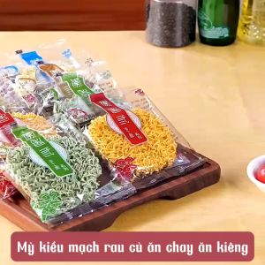 Mì kiều mạch rau củ nguyên vị không chất phụ gia phù hợp với người ăn kiêng ăn chay.