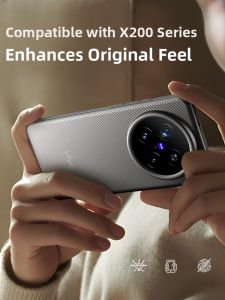 Ultra-Thin Transparent Frosted Vivox200Pro Phone Case Full Cover Mens Simple Anti-Fall High-End Protective Cover Magsafe Magnetic Absorption