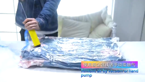 Vacuum Storage Resealable Compressed Bag Vacuum Storage  for Travel Compression Clothes Sealer Pump Organiser