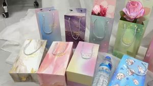 ☑️☑️ราคาถูก แบบใหม่☑️☑️ ถุงกระดาษ ถุงกระดาษทรงสูง ใส่ดอกไม้ ใส่แก้วเยติ หูเกลียว