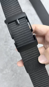 เข็มขัดหัวเข็มขัดอัตโนมัติสำหรับผู้ชาย35มม. เข็มขัดยุทธวิธีไนลอนแท้ไม่ลื่นเข็มขัดล่าสัตว์ปีนเขา