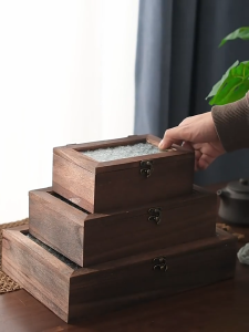 Wooden Gift Box Multipurpose Storage Box Mooncake Tea Jewelry Snack Gift Packaging Vintage Home Decor