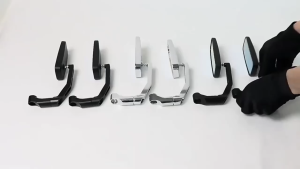 StopGuard Motorcycle Square Side Mirror Universal Quadrate Foldable Bar End Side Mirror Motorcycle Rearview Mirror