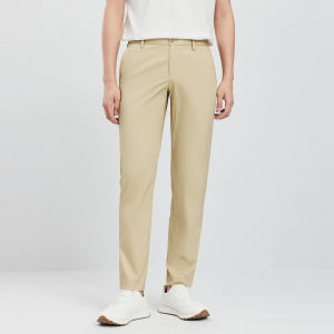 Septwolves Mens Thin Casual Pants Ice Silk Elastic Business Long Trousers Spring Summer Fashionable Straight Leg Cotton Blend
