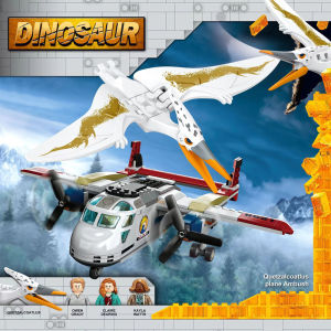 Dinosaur Series 76947 Jurassic Storm Pterodactyl Plane Assembly Building Blocks Toy for Boys And Girls Educational Fun