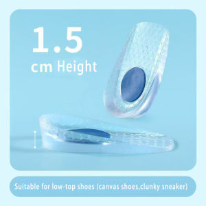 Silicone Height Increase Insoles for Men Women Shoes Inserts Invisible Heightening Insoles for Shoes Heel Lift Gel Foot Pads