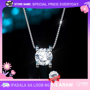 Shining Six-claw Necklaces with Single Diamond for Women Korean Style Fashion Simple Zircon Jewelry Temperament Clavicle Chain All-match Size Gifts