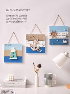 เมดิเตอร์เรเนียนสไตล์ตกแต่งแผ่นไม้สําหรับโรงเรียนอนุบาลเด็กห้องนอนเด็กแขวนผนังเครื่องประดับ