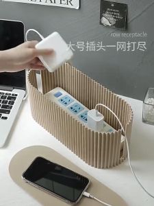 Desktop Cable Storage Organiser Management Box Organizer Extension Computer Wire Socket Plug Charger Plastic Safety