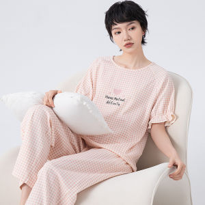 MiiOW | Váy ngủ cotton nguyên chất mùa hè cho nữ tay ngắn mỏng phong cách mới ngọt ngào dễ thương mặc ở nhà có thể mặc ngoài trời