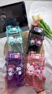 Sanrio | 600ml Sanrio Series Drinking Kuromi Water Bottle Large Capacity Dual Mouth High Appearance Portable Portable Water Bottle