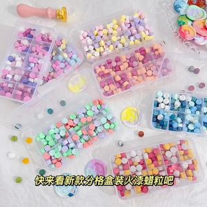 Wenz Hot Wax Granule Envelope Sealed with Divided Compartments DIY Heated Sealing Wax Stamped