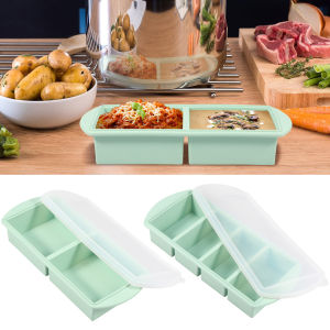 Silicone Freezer Tray Large Capacity Leak Proof Soup Freezer Container Molds Versatile Ice Cube Freezer Molds Soup Portion Tray